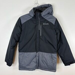 Columbia Boys Gray Lightning Lift Waterproof Jacket Black Size XL 14/16